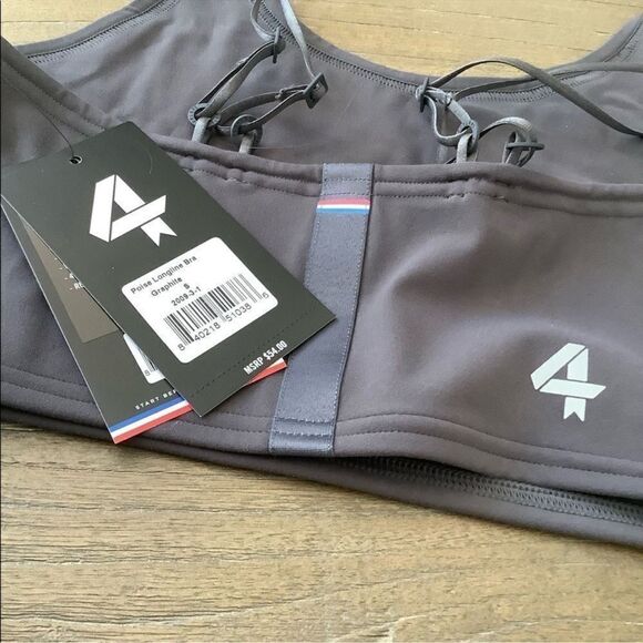 NWT FourLaps Women’s Poise Long Line Sports Bra - Black XXL - Picture 8 of 12